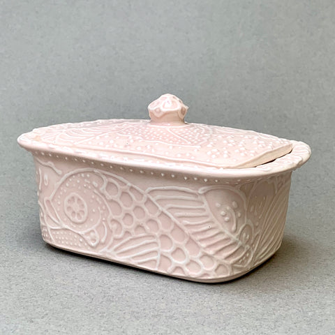 Pink Fish Butter Dish