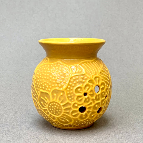 Textured Yellow Floral Essential Oil Diffuser