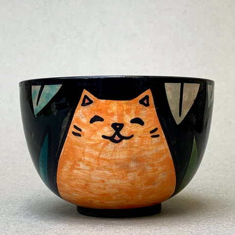 Small Orange Cat Bowl