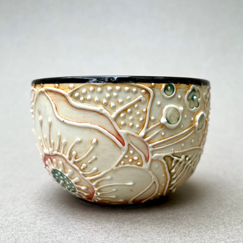 Small Textured Floral Bowl