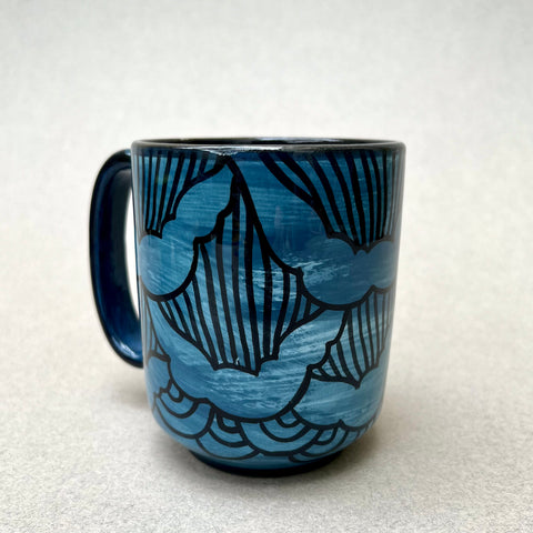 Large Blue Waves Mug